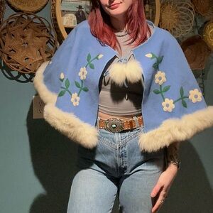 Vintage felt cape
